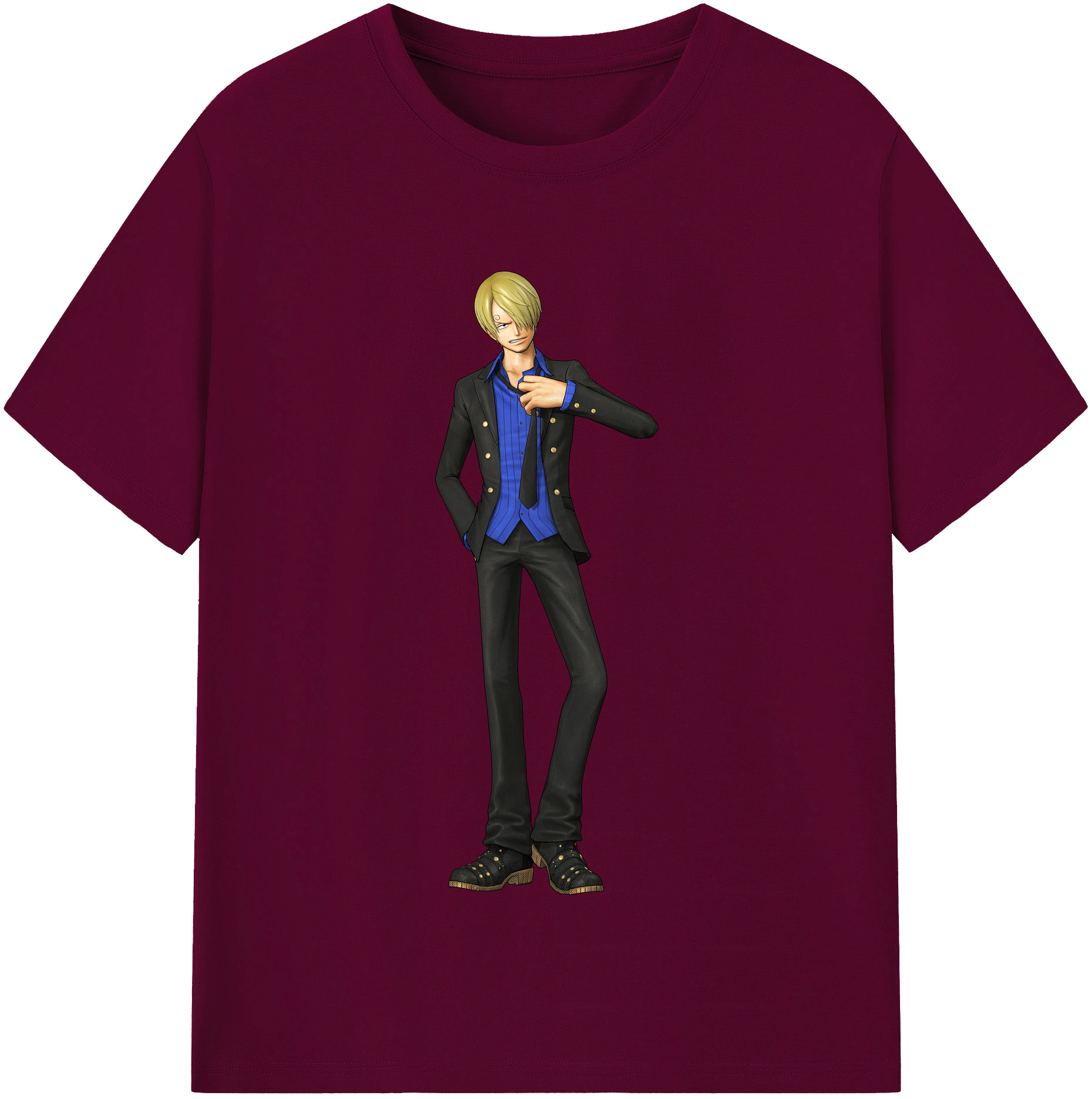 （画像用） ワンピース サンジ ONE PIECE Sanji レディースカジュアルプリントTシャツ（綿100％）